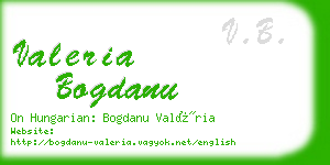 valeria bogdanu business card